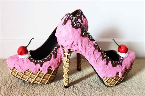 fake ice cream shoes|strawberry ice cream shoes.